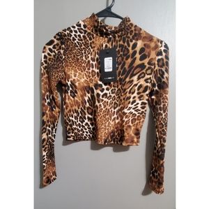 Animal print crop top